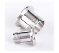 BKGWCSOR 1PCS DN8 DN15 DN20 DN25 DN32 BSP Stainless Steel SS304 Tri Clamp Male Threaded Pipe Fitting 1/2" 3/4" 1" 1-1/4"(DN20 x Ferrule 40)
