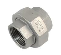 BKGWCSOR 304 Stainless Steel Union Joint Coupling 1/4" 3/8" 1/2" 3/4" 1" 1-1/4" 1-1/2" 2" BSP Female Male Thread Cast Pipe Fitting(3/8")