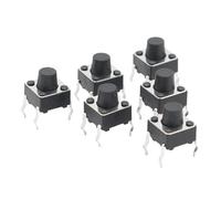 BKGWCSOR 50pcs/lot 6x6x6.3MM 4PIN G89 Tactile Tact Push Button Switch Direct Plug-in Self-Reset Dip