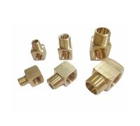 BKGWCSOR 5pc M5 M6 M8 M10 Metric 1/8" 1/4" 3/8" 1/2" BSPP Thread Male-Female Elbow Brass Oil Pipe Fitting(Type 19)