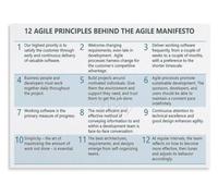 BKGWCSOR Agile Collaboration Principles Educational Poster Stakeholder Engagement Visual Aid Wall Decor for Open Office(Framed,16x24inch(40x60cm))