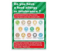 BKGWCSOR Allergen Awareness Poster Food Intolerance Kitchen Wall Decor | Covers lactose gluten histamine and other non allergic food reactions(Unframed,16x24inch(40x60cm))
