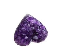 BKGWCSOR Amethyst Cluster Heart Shape Crystal Crafts Home Decor Heart Amethyst Crystal Stone Gift 1pcs (Color : 4-5cm, Size : 1pcs)