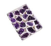 BKGWCSOR Amethyst Clusters Raw Amethyst Geode Rock Crystals Cluster Witchcraft Gemstone for, Divination, Balance, Yoga