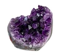 BKGWCSOR Amethyst Crystal Geode Cluster Heart Amethyst Rock Quartz Crystals Stones Raw Gemstone for Home Decor,50~60mm