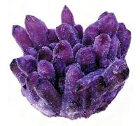 BKGWCSOR Amethyst Crystal Rock, Real Amethyst Stone, Amathesis Crystal Cluster Geode, Purple Crystals and Stones, Amatista Piedra, Cuarzos Originales De Energia Y Piedras,400g
