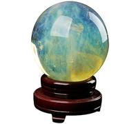 BKGWCSOR Ball Crystal Smelting Stone Decoration Quartz Crystals Gemstone Sphere with Stand Crystal Divination Gemstone Sphere Feng Shui Aura Home Desk,150mm