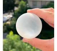 BKGWCSOR Beautiful 5-6CM White Selenite Sphere Crystal Ball Gypsum Gemstone Carving for Cleansing 7