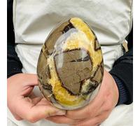 BKGWCSOR Beautiful Angel Aura Quartz Cluster Crystal Dec Septarian Dragon Calcite Crystal Egg Sphere Ornaments (Size : 450-500g)