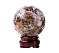 BKGWCSOR Crystal Dragon Pattern Geode Ball Stone Polished Home Living Room Porch Decoration Feng Shui Ball Ornaments,6~6.5cm