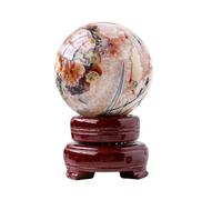 BKGWCSOR Crystal Dragon Pattern Geode Ball with Stand Feng Shui Crystal Ball for Divination Witchcraft Home Decor,50~55mm