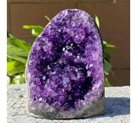 BKGWCSOR Decorative Ornaments Amethyst geode Quartz Cluster Crystal (Size : 200-250g)