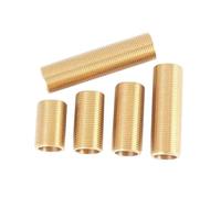 BKGWCSOR hardware 1/8" 1/4" 3/8" 1/2" 3/4" 1" BSP Male Thread Brass Long Nipple Pipe Fitting Full Thread Connector Pipe joint(75 * 32mm)