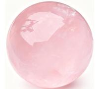 BKGWCSOR Rose Quartz Crystal Spheres, Rare Protective Stone Balls Powder Crystal Glass Sphere Decor Chic Desktop Adornment Elegant Home Office Bedroom for, Feng Shui,20mm