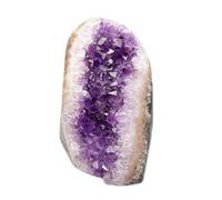 BKGWCSOR Uruguayan Amethyst Geode Home Office Decoration Amethyst Town Jewelry Demagnetizing Amethyst Cluster Ornaments,200~300g