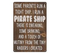 BKGWCSOR Witty Parenting Wall-Art Metal Tin Plaque Vintage Humorous Sign for Moms Dads Nursery Playroom Family Room Decor 8 X 12 Inch