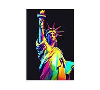 BKHJSASU Impression sur toile représentant la statue de la Liberté - Décoration murale pour salon, chambre à coucher - 50 x 75 cm
