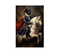 BKHJSASU Impression sur toile représentant un chat noir Napoléon - Décoration murale pour salon, chambre à coucher - 50 x 75 cm
