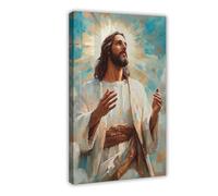 BKHJSASU Poster sur toile Glorious Grace Jésus pour décoration de chambre à coucher, bureau, chambre, cadeau 20 x 30 cm