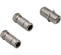 BKL Electronic 0403535 Set connecteur F étanche Connexions: Fiche mâle F, Prise femelle F, Prise femelle F, Fiche mâle F Diamètre