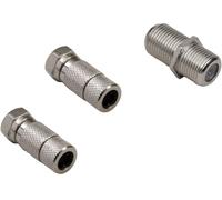 BKL Electronic 0403535 Set connecteur F étanche Connexions: Fiche mâle F, Prise femelle F, Prise femelle F, Fiche mâle F Diamètre de câble: 7 mm 1 set