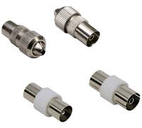 BKL Electronic 0403542 Set adaptateur coaxial métal Connexions: Fiche coaxiale IEC, Prise coaxiale IEC 1 set