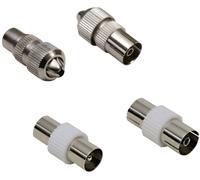 BKL Electronic 0403542 Set adaptateur coaxial métal Connexions: Fiche coaxiale IEC, Prise coaxiale IEC 1 set