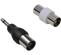BKL Electronic 0403544 Set adaptateur RCA-coaxial Connexions: Fiche jack 3,5 mm, Prise coaxiale IEC, Fiche coaxiale IEC 1 set