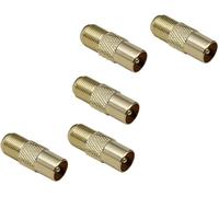 BKL Electronic 0403556 Adaptateur coaxial-F doré Connexions: Fiche coaxiale IEC, Prise femelle F 5 pc(s)