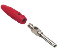 BKL Electronic 072149-P Fiche banane mâle, droit Ø de la broche: 4 mm rouge