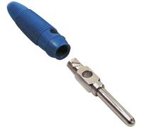 BKL Electronic 072153-P Fiche banane mâle, droit Ø de la broche: 4 mm bleu