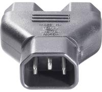 BKL Electronic 073331 Adaptateur pour appareils réfrigérants Secteur mâle C14 - Secteur femelle C13, Secteur femelle C13 noir