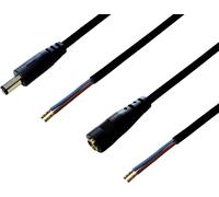 BKL Electronic 075215 Câble de raccordement basse tension DC femelle, DC mâle - extrémité(s) ouverte(s) 5.50 mm 2.10 mm 2.10 mm