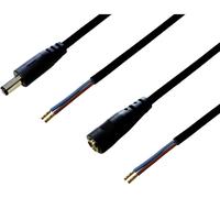 BKL Electronic 075215 Câble de raccordement basse tension DC femelle, DC mâle - extrémité(s) ouverte(s) 5.50 mm 2.10 mm 2.10 mm