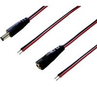 BKL Electronic 075217 Câble de raccordement basse tension DC femelle, DC mâle - extrémité(s) ouverte(s) 5.50 mm 2.10 mm 2.10 mm 2.00 m 1 set