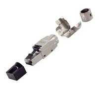 BKL Electronic Fiche coudée RJ45, sans outil, STP, Cat 6A 10121202 mâle, droit