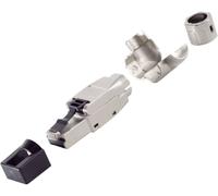 BKL Electronic Fiche RJ-45, sans outil, coudée, STP, STP, Cat. Cat. 8.1 10121218 argent 1 pc(s)