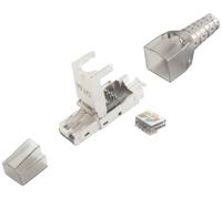 BKL Electronic Fiche RJ45, sans outil, STP, Cat 6A 10121201 mâle, droit Nombre de pôles 8P8C argent 1 pc(s)