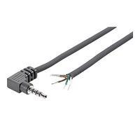 Jack 3.5 mm mâle, coudé BKL Electronic 1101084 Nombre de pôles: 4 stéréo noir 1 pc(s)