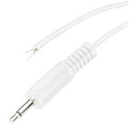 BKL ELECTRONIC Jack 3.5 mm mâle, Droit 1101148 Nombre de pôles (Num): 2 Mono Blanc 1 pc(s)