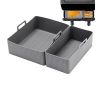Bkljkf Air Fryer Basket Liner, Casserole en silicone, de cuisson antiadhésive | 2 x plaques de cuisson en silicone, friteuse à air chaud, multifonctionnelle pour la maison, le studio, les