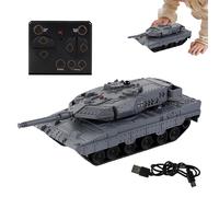 Bkljkf Char RC Télécommandé - Tank 2.4GHz Radiocommandé | Véhicule Rechargeable Rotation 360° Course Extérieur | Jeu Filles Garçons