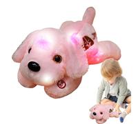 Bkljkf Chiot LED, Peluche Chiot Lumineuse - Jouet pour Chiot Brillant - Oreiller en Peluche Doux pour, Chien, veilleuse LED, pour l'heure du Coucher, pour Les Tout-Petits et Les, 14 Pouces
