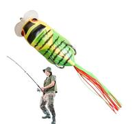 Bkljkf Leurre de pêche à la truite pour la pêche au lac - 65 mm - Appât de pêche d'eau douce avec deux crochets - Simulation de cigales pour appâts d'animaux marins vivants