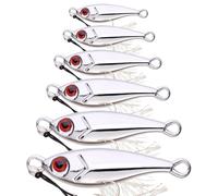 Bkljkf Leurre de pêche - Leurre réaliste en métal - Yeux scintillants en trois dimensions - Pour la pêche de nuit et toutes les eaux