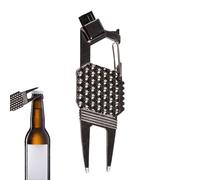 Bkljkf Marqueur de balle - Fourche de pitch - Outil multifonction en métal - Accessoire de sac de golf - Pour homme et femme