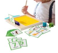 Bkljkf Plateaux de Sable pour la Salle de Classe, Bac en Bois pour Tracer des Lettres, Outil d'apprentissage de l'Alphabet pour Maternelle École Maternelle Éducation Spécialisée