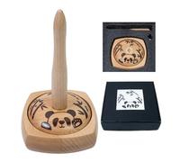 Bkljkf Porte-Bobine Pour Crochet - Support Tournant en Bois avec Base Antidérapante - Gestionnaire de Fil,Loisirs Créatifs Femmes Adultes Tricot Broderie Maison Débutantes