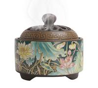 Bkljkf Porte-Encens | Brûleur d'Encens Extérieur | Socle en Émail Porcelaine Design Ronde pour Intérieur Extérieur Décoration Maison Méditation Yoga
