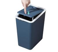 Bkljkf Poubelle avec couvercle - Poubelle de recyclage étroite et moderne de 13 l avec fermeture à bouton-pression pour cuisine, salle de bain, etc.